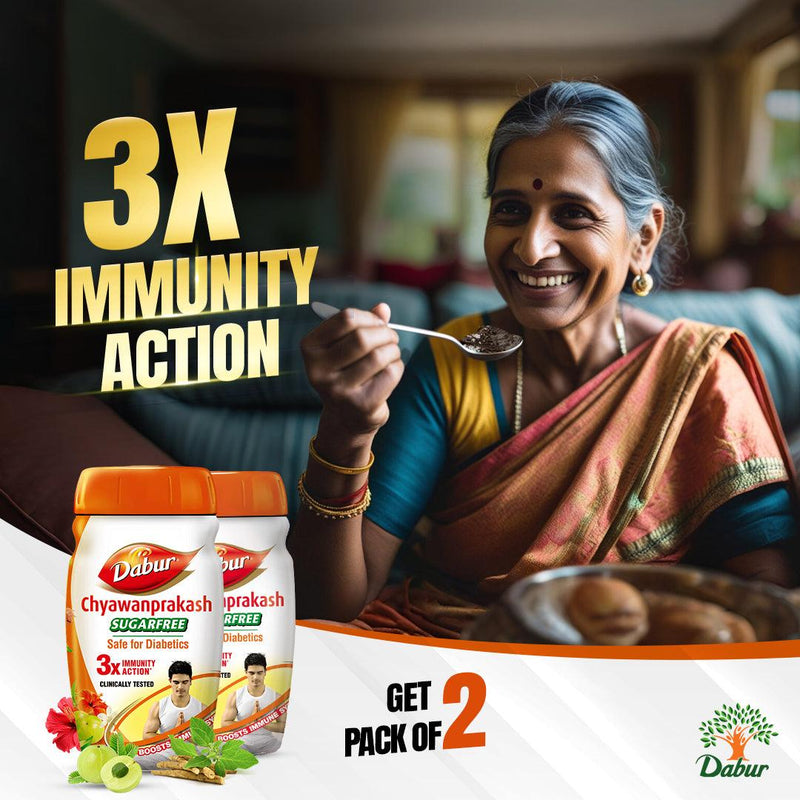 Dabur Chyawanprakash Sugar-Free 500g (Pack of 2) – Ayurvedic Wellness for Diabetics
