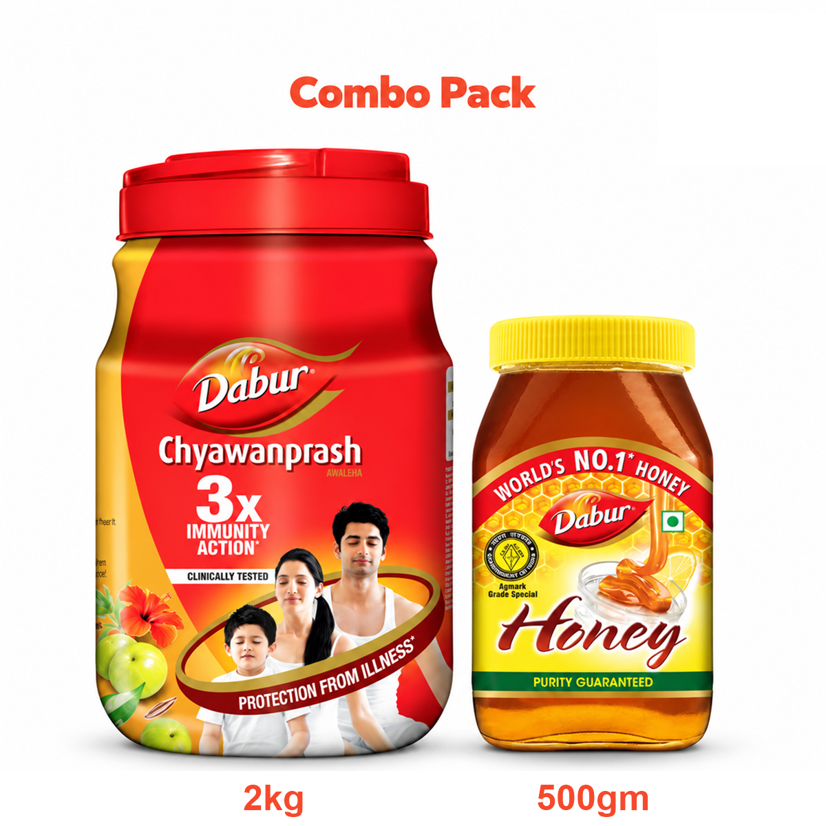 Dabur Chyawanprash 2 kg & Dabur Honey 500gm