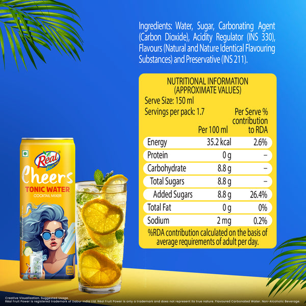 Real Cheers Tonic Water 250ml